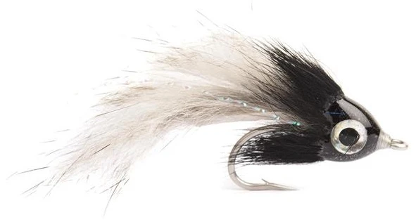 Bauer Black/Grey Zonker Streamer #4