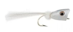 Double Barrel Baitfish Popper Medium White #1/0
