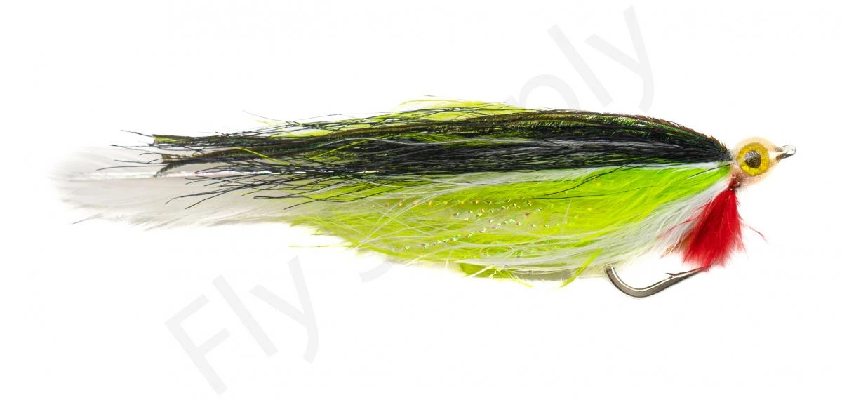Euro Flies Flashtail Deceiver Chartreuse/White #2