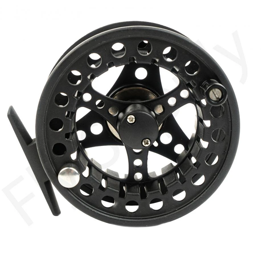 Euro Flies Large Arbour Reel Black