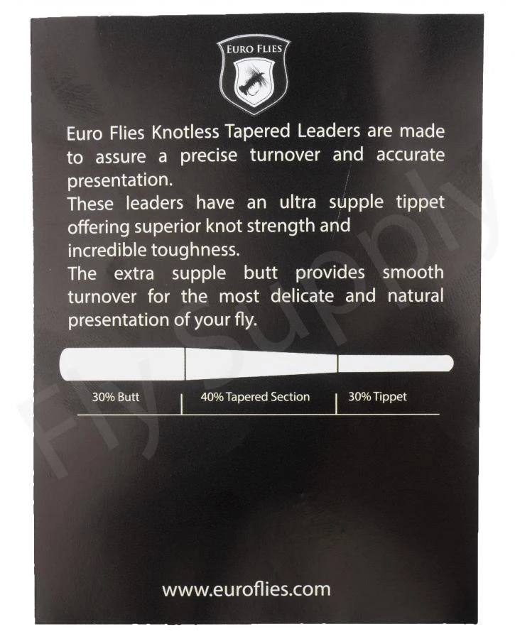 Euro Flies Supple Butt Tapered Leader 9ft - Image 2