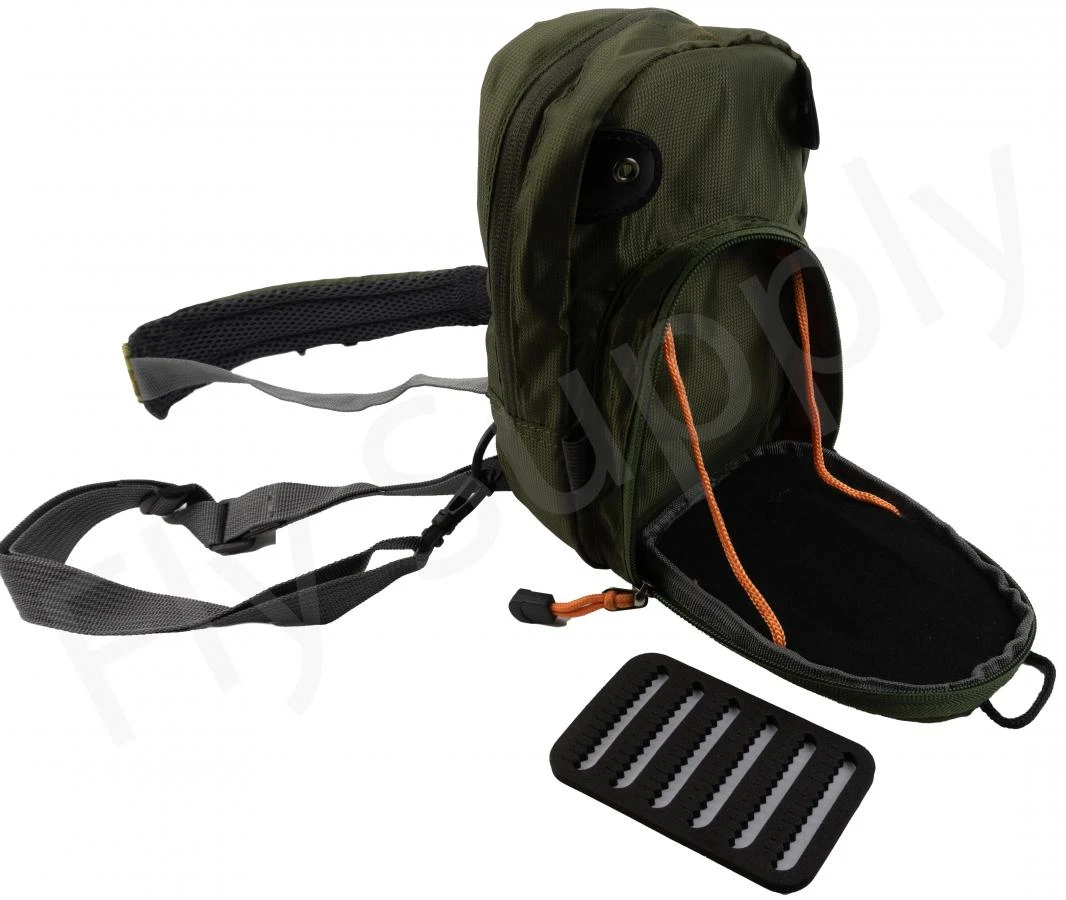 Euro Flies Vertical Chest Pack Olive - Image 2