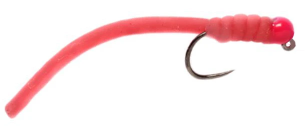 Fulling Mill Pink Hot Head Squirmy Barbless #16