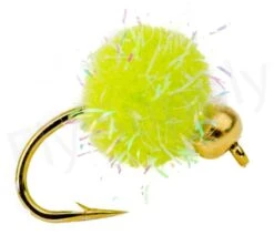 Glitter Salmon Egg Goldbead Chartreuse #8