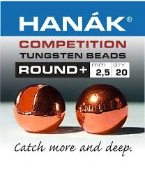 Hanak Tungsten Copper Slotted Jig Beads 20pc