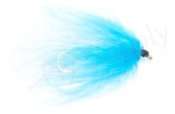 Euro Flies Marabou Streamer White Blue #6