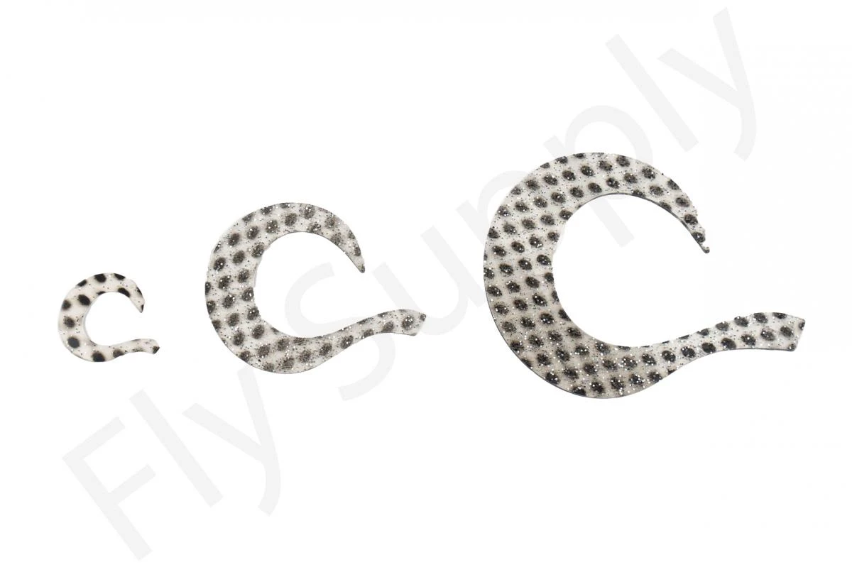 Vinyl Wiggle Tails Clear Glitter