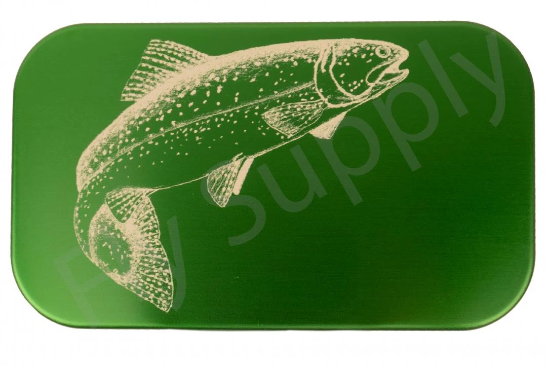 Wheatley Slot/Slit Large Dark Green Trout Aluminium Fly Box