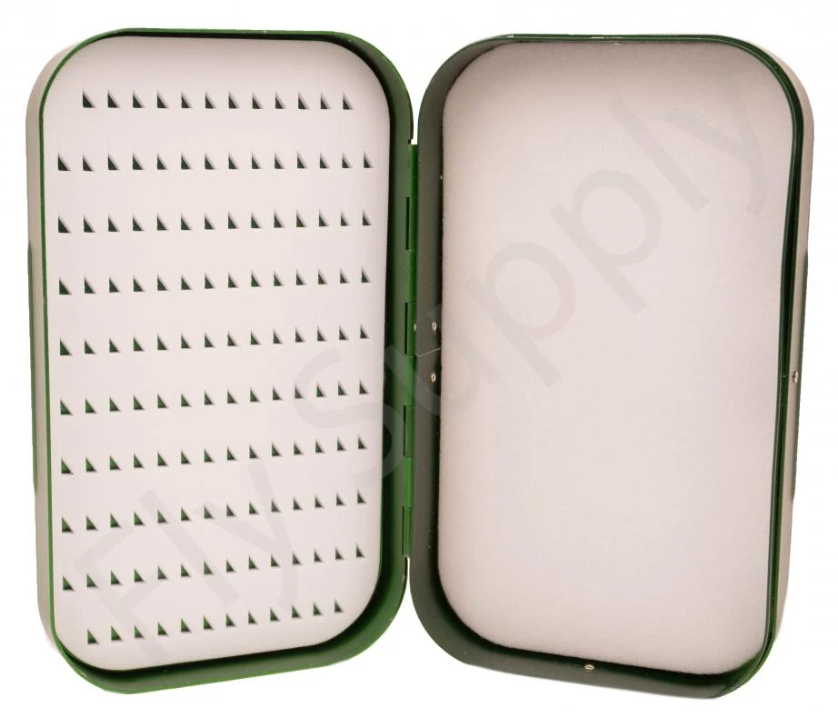 Wheatley Slot/Slit Large Dark Green Trout Aluminium Fly Box - Image 2