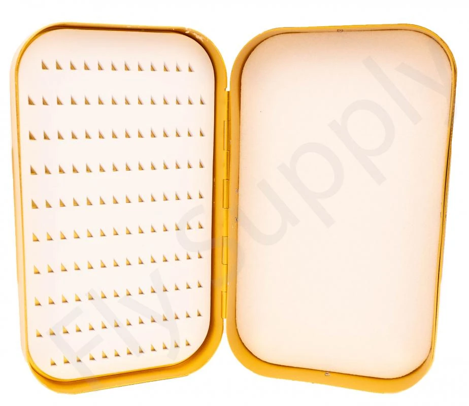 Wheatley Flat/Slot Large Gold Aluminium Fly Box - Image 2