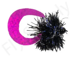 Wiggle Tail Purple/Black Trout & Perch Streamer #8