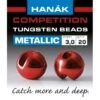 Hanak Tungsten Metallic Red Slotted Jig Beads 20pc